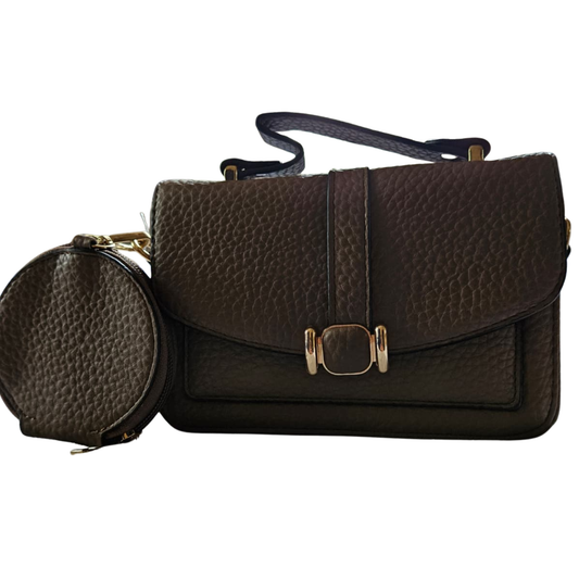 Premium Textured Sling Bag with Mini Pouch