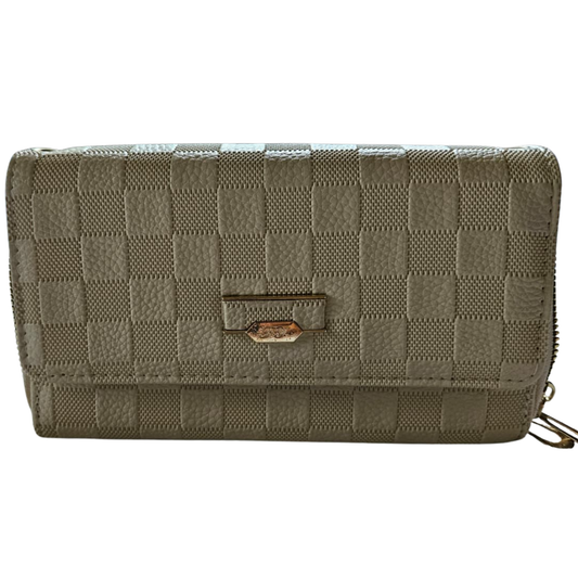 Elegant Checkered Wallet Sling