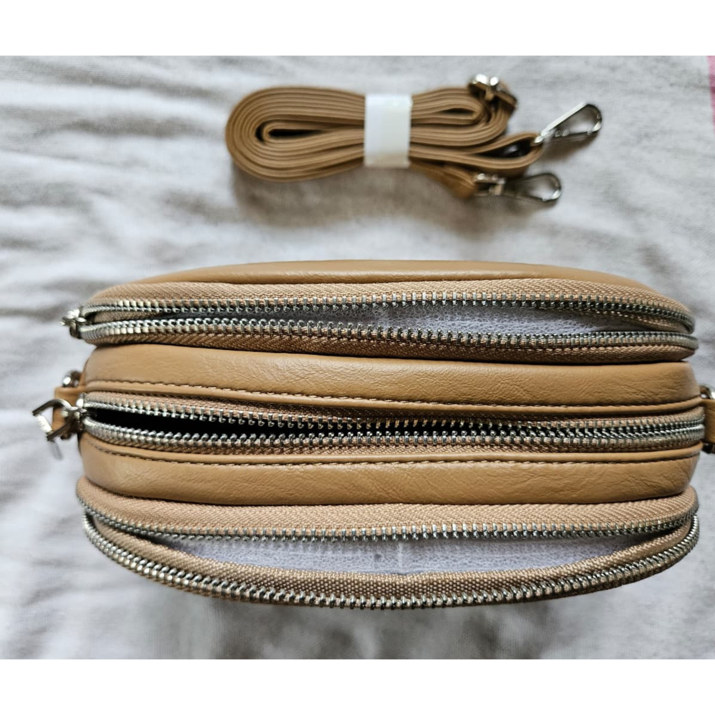 Multi-Zip Crossbody Sling Bag