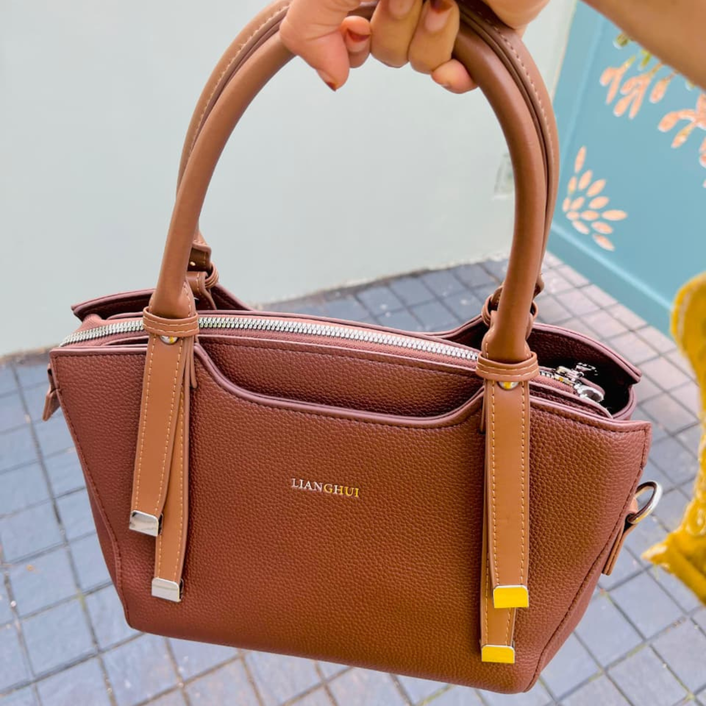 Classic Brown Handbag with Sling
